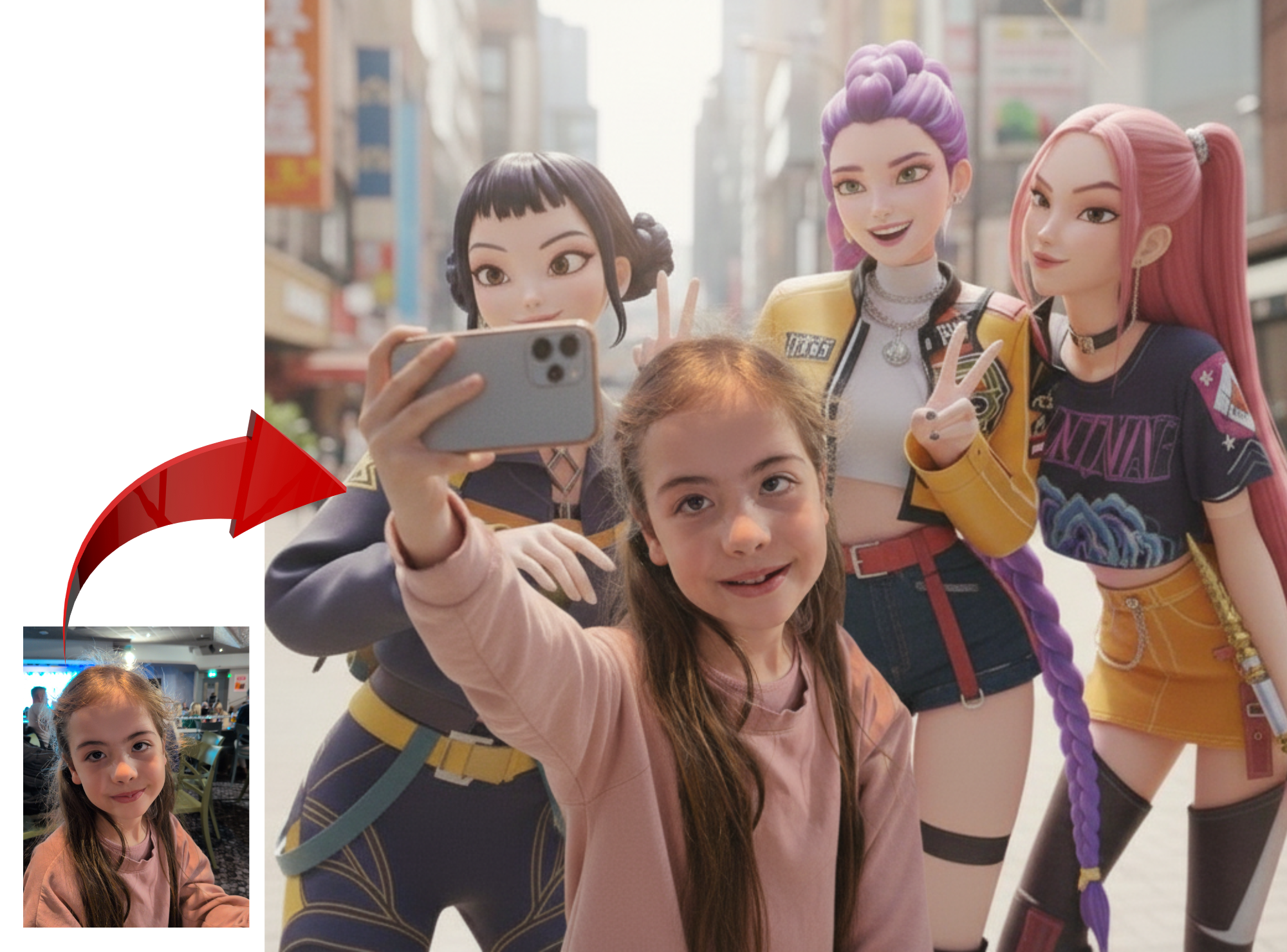 Kpop Demon Style Selfie